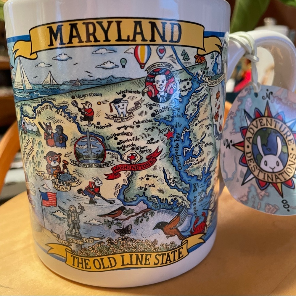 Maryland Souvenir 20 oz. Jumbo Mug Designed by Carrie Wagner set of 6.